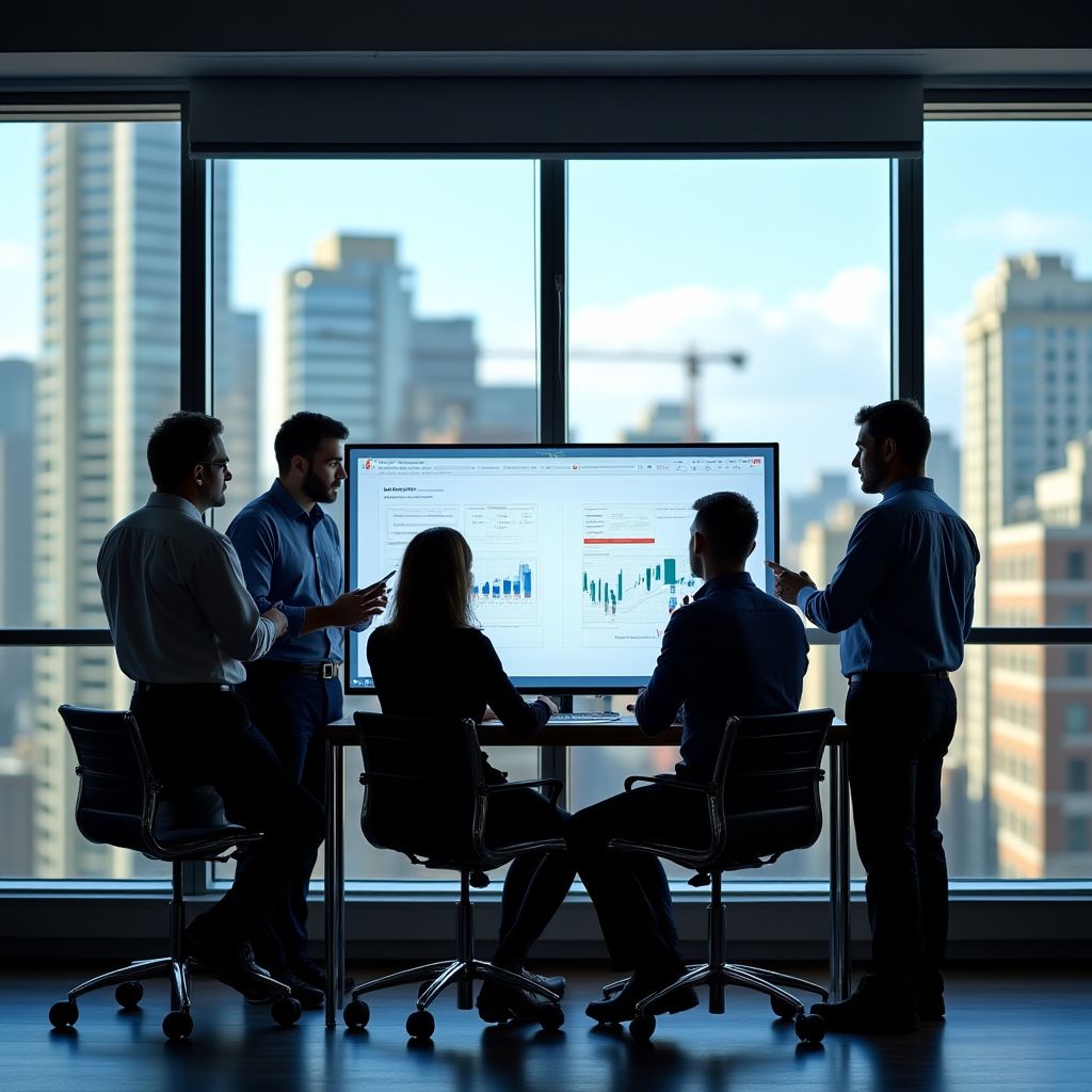 Nuestro equipo en la oficina moderna de Buenos Aires